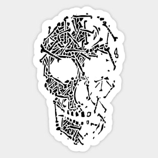 Skull Builder Dark Sticker